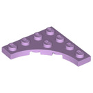 LEGO Lavender Plate 4 x 4 with Circular Cut Out (35044)