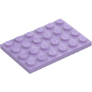 LEGO Lavendel Plaat 4 x 6 (3032)