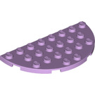LEGO Lavendel Plaat 4 x 8 Ronde Halve Cirkel (22888)