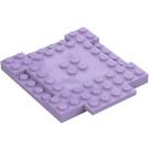 LEGO Lavender Plate 8 x 8 x 0.7 with Cutouts and Ledge (15624)