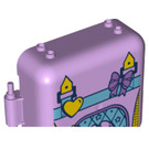 LEGO Lavendel Play Cube Box 3 x 8 mit Scharnier mit Rucksack und Ballet Slippers (64462 / 78339)