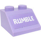 LEGO Lavande Pente 2 x 2 (45°) avec "Rumble" Name assiette Autocollant (3039)