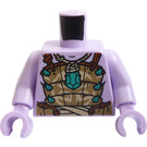 LEGO Lavender Torso with Dark Tan Armor and Dark Azure Jewel and Spikes (973 / 76382)