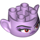 LEGO Lavendel Troll Kopf mit Barb Frown (66295)