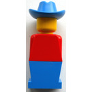 LEGO Legoland Old Type (Blau Beine, rot Torso, Blau Cowboy Hut) Minifigur