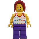 LEGO Legoland Train Female Passenger Tank Top with Stars Minifigure