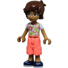 LEGO Leo with Floral Top and Coral Shorts Minifigure