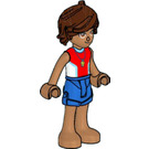 LEGO Leo with Red and White Top Minifigure