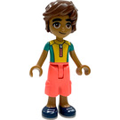 LEGO Leo with Turquoise and Yellow Top Minifigure