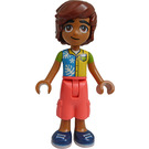 LEGO Leo (Gelb/Dark Azure/Limette Hemd) Minifigur