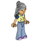 LEGO Liann with Light Yellow Patterned Top and Flares Minifigure