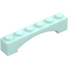 LEGO Světlá aqua Klenba 1 x 6 Zvednutý luk (92950)