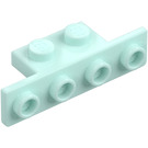 LEGO Helles Aqua Halterung 1 x 2 - 1 x 4 mit abgerundeten Ecken und quadratischen Ecken (28802)