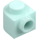 LEGO Licht aqua Steen 1 x 1 x 0.7 Rond met Zijknop (3386)