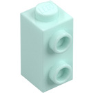 LEGO Helles Aqua Stein 1 x 1 x 1.6 mit Zwei Seitennoppen (32952)