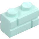 LEGO Light Aqua Brick 1 x 2 with Embossed Bricks (98283)