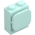 LEGO Light Aqua Brick 1 x 2 x 2 with Paper / Photo Holder (37452)