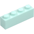 LEGO Lekka Aqua Cegła 1 x 4 (3010 / 6146)