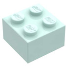 LEGO Licht Aqua Steen 2 x 2 (3003 / 6223)