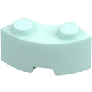 LEGO Light Aqua Brick 2 x 2 Round Corner with Stud Notch and Reinforced Underside (85080)