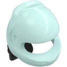 LEGO Light Aqua Crash Helmet with Black Ponytail (36293)