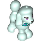 LEGO Licht Aqua Hond - Poodle met Purple Ogen (78471 / 78474)