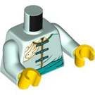 LEGO Licht Aqua Flagbearer Minifig Torso (973 / 76382)