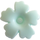 LEGO Light Aqua Flower with Serrated Petals with Small Pin (93080)