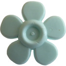 LEGO Helles Aqua Blume mit Glatt Blütenblätter mit Klein Pin (93080)