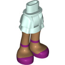 LEGO Aqua clair Hanche avec Court Double Layered Skirt avec ankle straps (23898 / 92818)