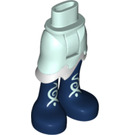 LEGO Aqua clair Hanche avec Ondulé Skirt avec blanc Wave et Dark Bleu Shoes (20381 / 35625)