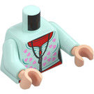 LEGO Lyse-Aqua Lavendel Brun med Akva Top Minifig Torso (973 / 76382)