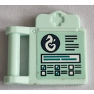 LEGO Helles Aqua Medical Clipboard mit Heartlake Rescue Seepferdchen Logo, Lines und Check Boxes Aufkleber