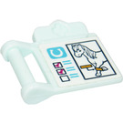 LEGO Light Aqua Medical Clipboard with Horse Medical Checklist Sticker