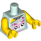 LEGO Aguamarina claro Minifigura Torso con Unikitty Cara (973 / 88585)