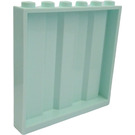 LEGO Ljus Aqua Panel 1 x 6 x 5 med Corrugation (23405)