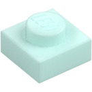 LEGO Licht aqua Plaat 1 x 1 (3024 / 30008)