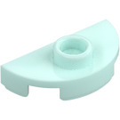 LEGO Light Aqua Plate 1 x 2 Round Semicircle (1745)