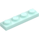 LEGO Lys aqua Plate 1 x 4 (3710)