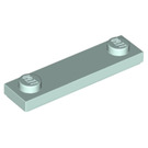 LEGO Light Aqua Plate 1 x 4 with Two Studs with Groove (41740)