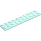 LEGO Light Aqua Plate 2 x 10 (3832)