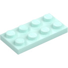 LEGO Licht aqua Plaat 2 x 4 (3020)