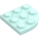 LEGO Helles Aqua Platte 3 x 3 Rund Ecke (30357)