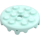 LEGO Licht aqua Plaat 4 x 4 Rond Cake Frosting (65702)