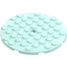 LEGO Světlá aqua Deska 8 x 8 Kolo Kruh (74611)