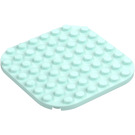 LEGO Lekka Aqua Płytka 8 x 8 Okrągły z Zaokrąglone rogi (65140)