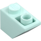 LEGO Světlá aqua Sklon 1 x 2 (45°) Převrácený (3665)