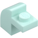 LEGO Light Aqua Slope 1 x 2 x 1.3 Curved with Plate (6091 / 32807)