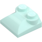 LEGO Světlá aqua Sklon 2 x 2 Zakřivený se zakřiveným koncem (47457)