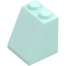 LEGO Licht aqua Helling 2 x 2 x 2 (65°) met buis aan de onderzijde (3678)